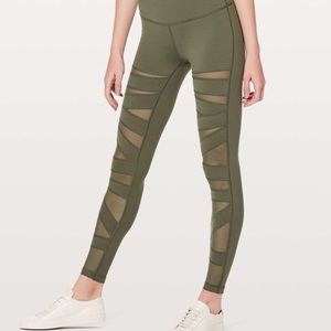 Lululemon Wunder under hi rise tech mesh tight